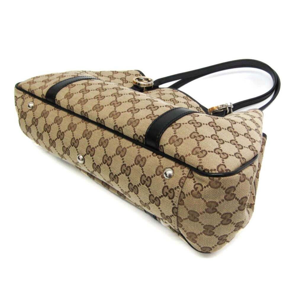 GUCCI Authentic Black Canvas Tote Bag - Picture 3 of 12